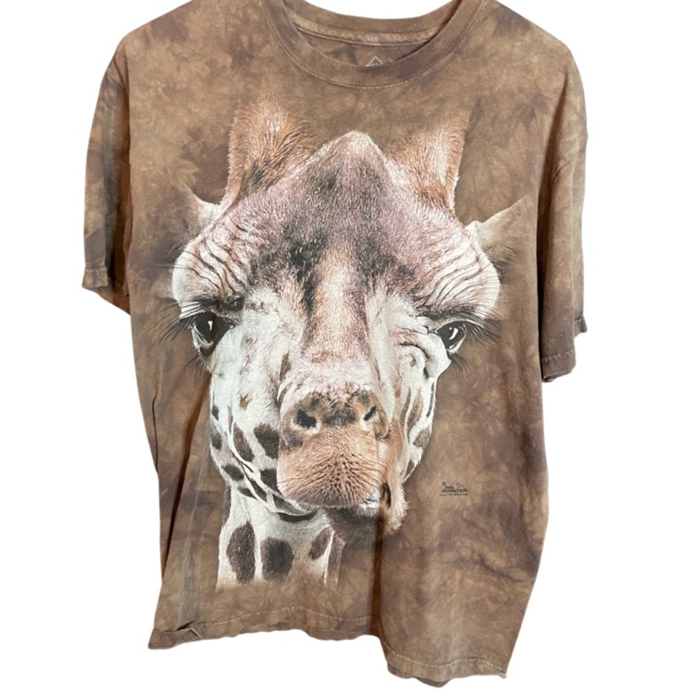 The Mountain: Vintage Tie Dye Giraffe Shirt: Adult Unisex Medium